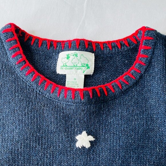 Quacker Factory Women's Sweater Size 1X Americana Pullover USA Flag 4th Of July - Picture 4 of 9